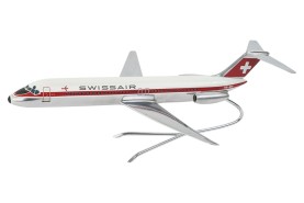DC-9 SWISSAIR, maquette en aluminium (1/100)