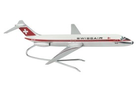DC-9 SWISSAIR model made of aluminium (1:100)