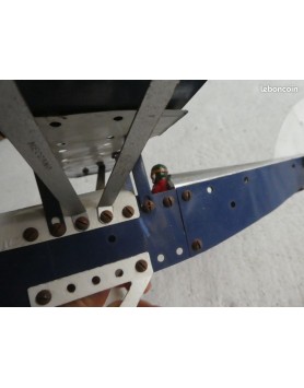 Avion grand format . Tole .MECCANO CONSTRUCTEURS D'AVION . GRAND MONOPLAN