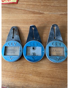 Badge nominatif vintage C.E.V