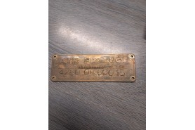 Plaque laiton Inventaire Air France