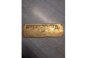 Plaque laiton Inventaire Air France