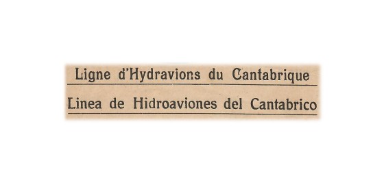 Souvenir des vols commerciaux en hydravion (1921)